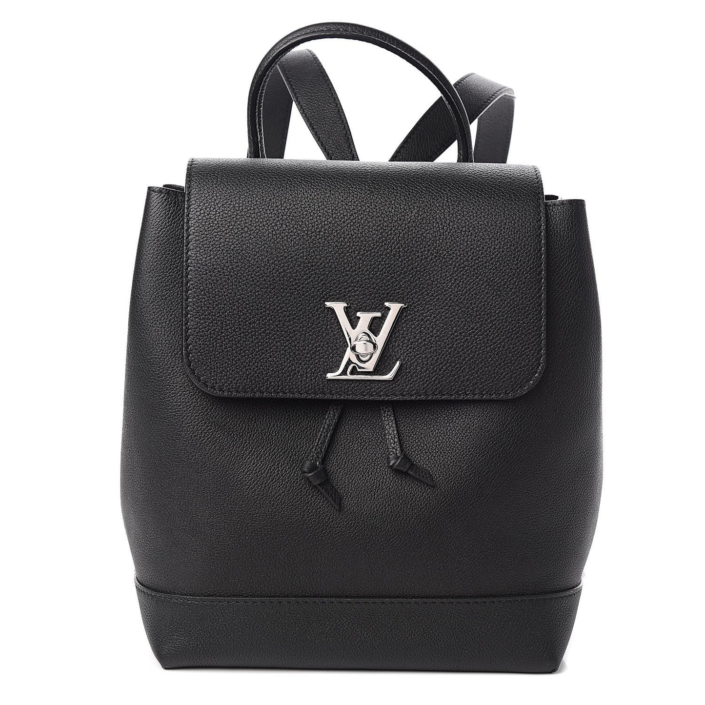 Calfskin Lockme Backpack Black