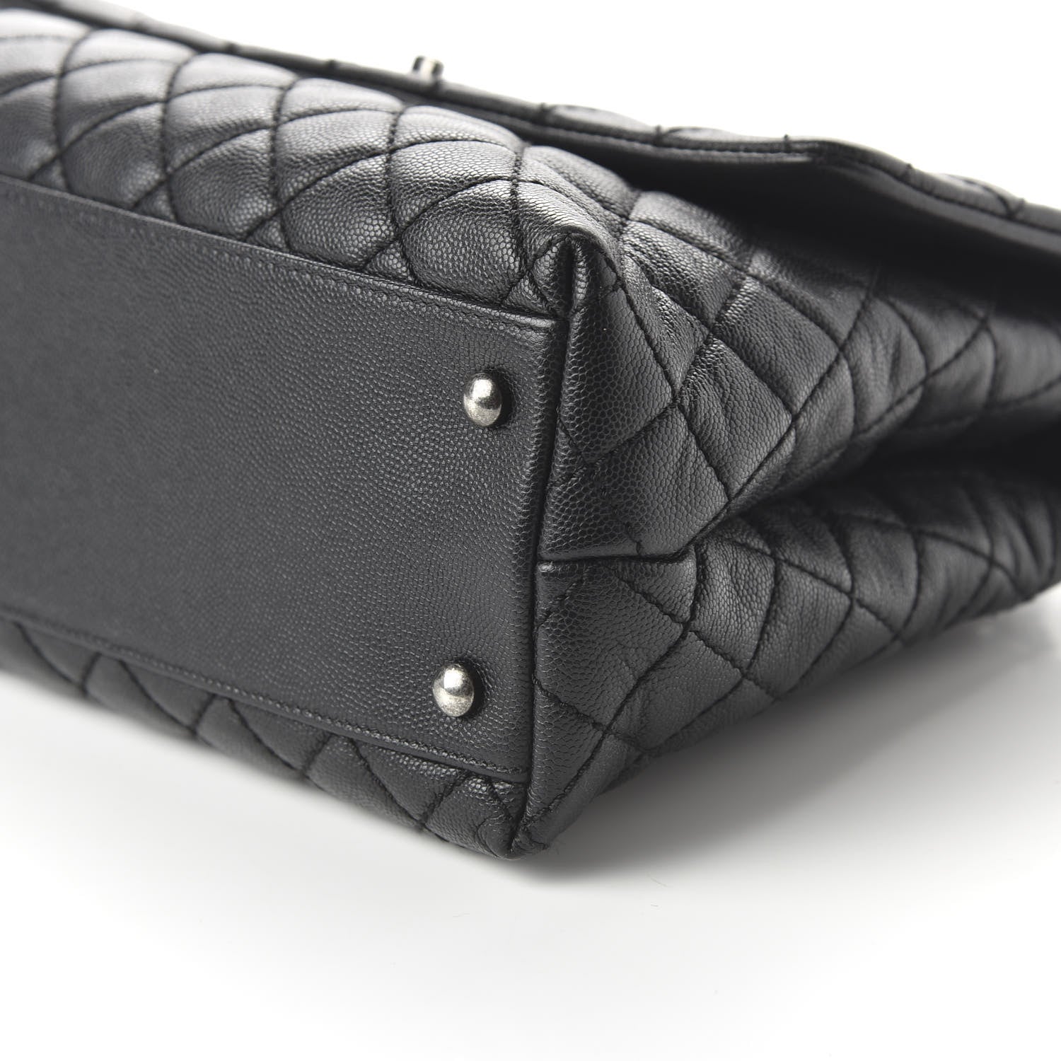 Chanel Caviar Quilted Medium Coco Handle Flap Black 7 of 11