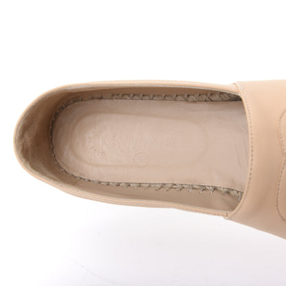 Chanel Lambskin CC Espadrilles 40 Beige Black 7 of 9