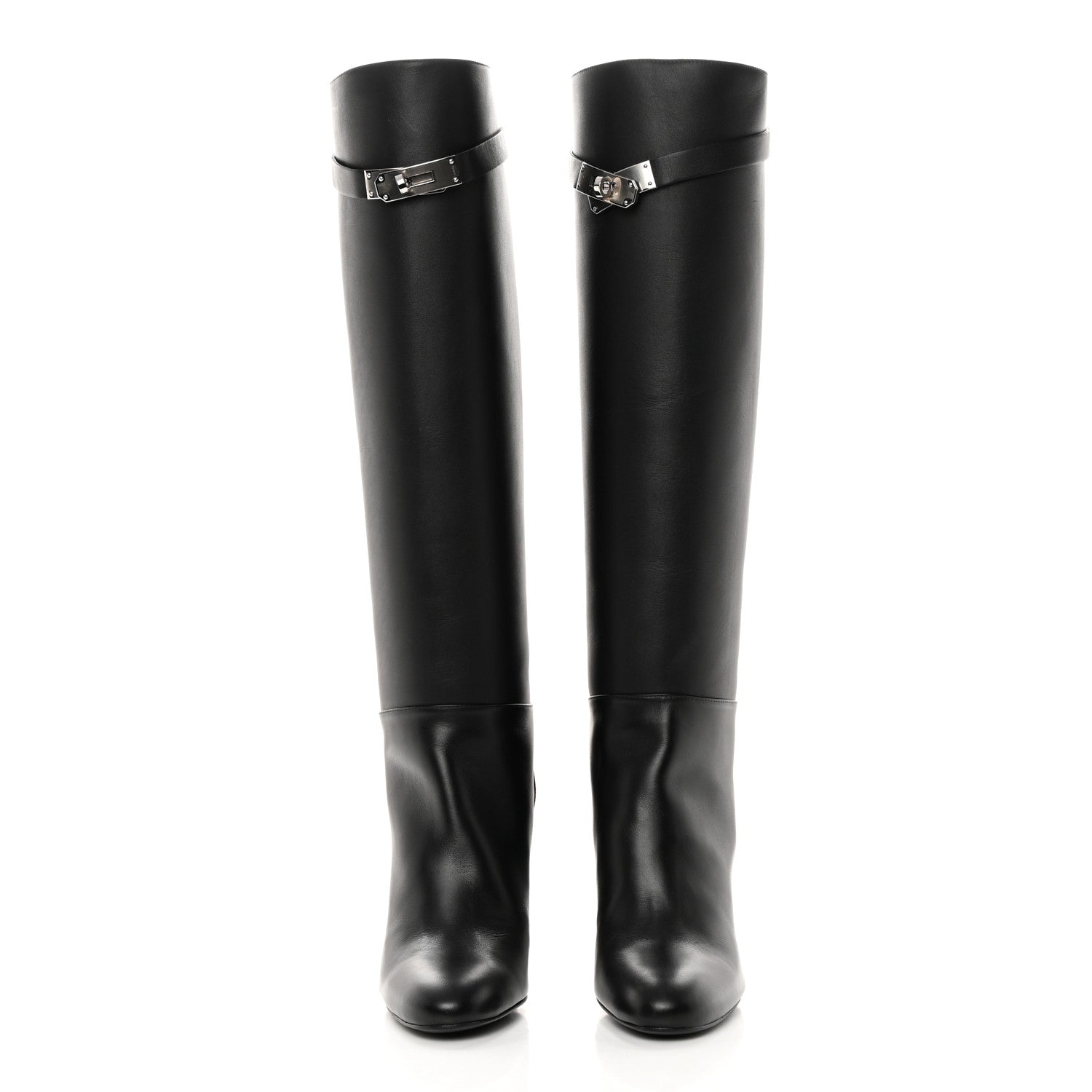 Hermes Heritage Calfskin Story Boots 38.5 Black 2 of 9