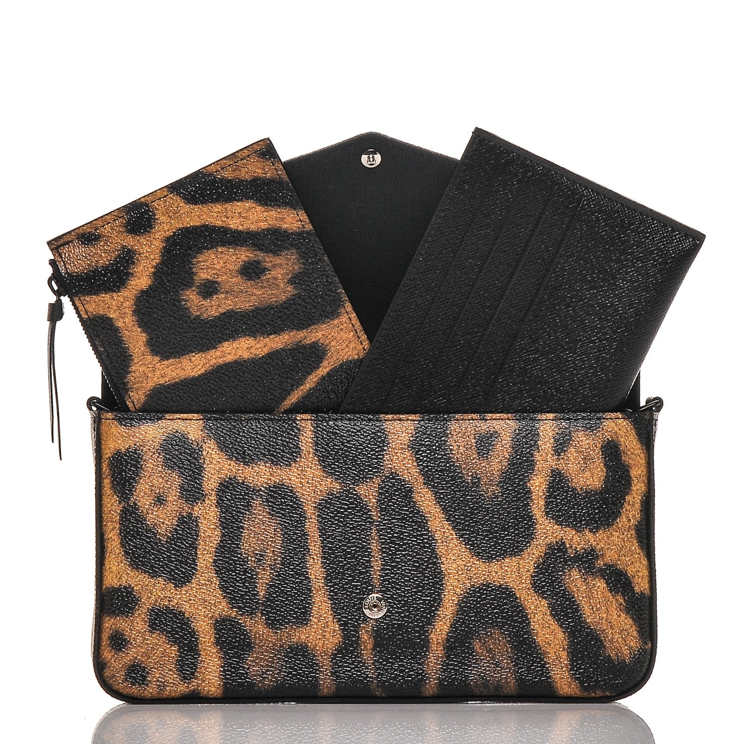 Louis Vuitton Monogram Animal Print Pochette Felicie Chain Wallet 3 of 7