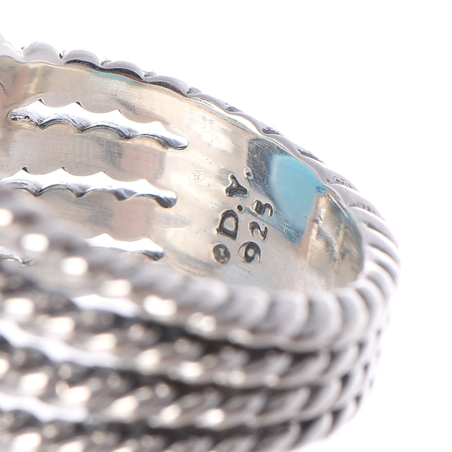 Sterling Silver Diamond Blue Topaz 16mm Wheaton Ring 52 6