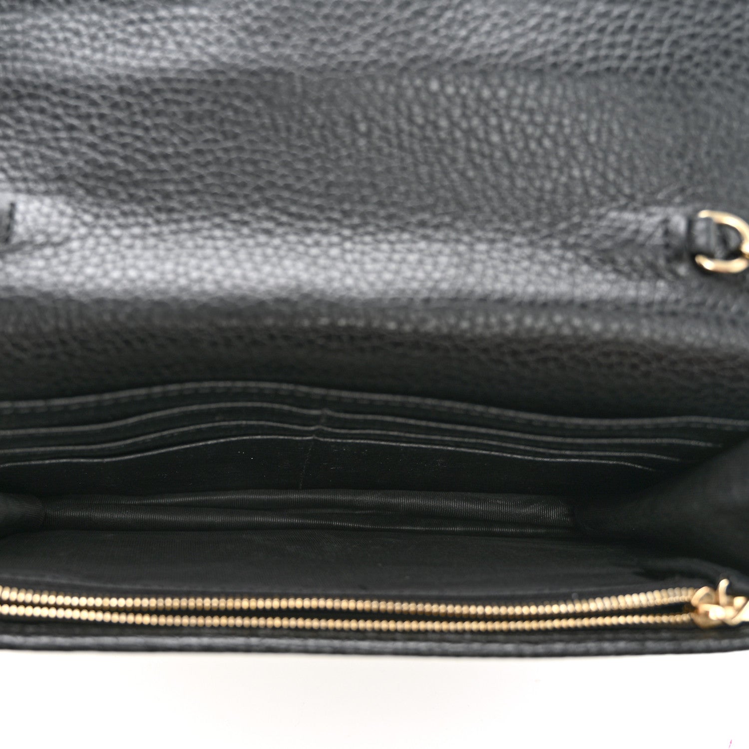 Gucci Pebbled Calfskin Soho Wallet On Chain Black 4 of 8
