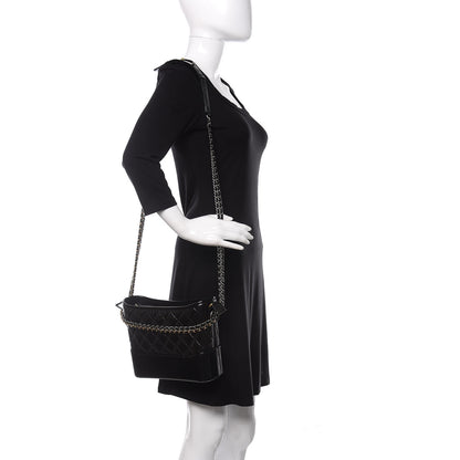 Chanel Patent Quilted Medium Gabrielle Hobo Black 2 of 9