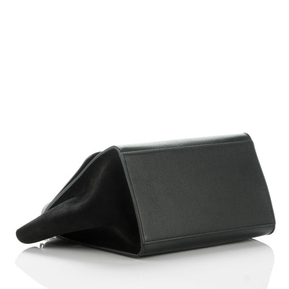 Celine Drummed Calfskin Suede Small Trapeze Black 5 of 8