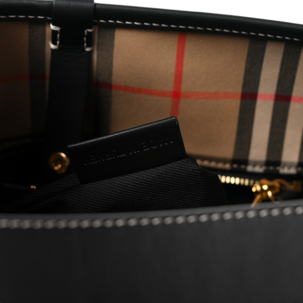 Burberry Vintage Check Calfskin Ashby Bucket Bag Archive Beige 7 of 11