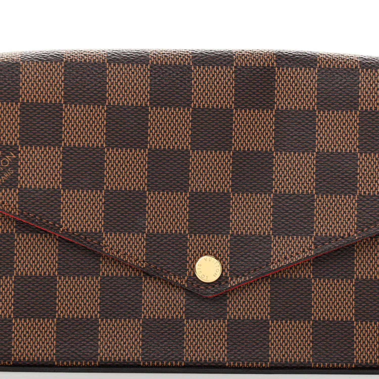 Louis Vuitton Damier Ebene Pochette Felicie Chain Wallet 7 of 9