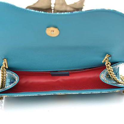 Gucci Brocade Broadway Clutch Bag Azure 5 of 9