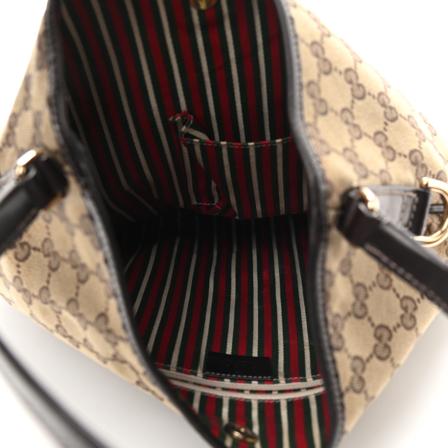 Gucci Monogram Medium New Britt Hobo Dark Brown 5 of 10