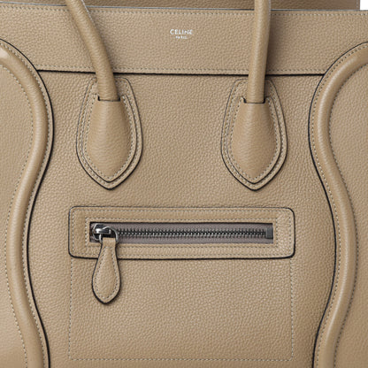 Celine Drummed Calfskin Micro Luggage Dune 14 of 14