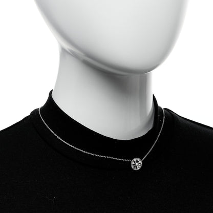 Christian Dior 18K White Gold Diamond Rose Des Vents Pave Necklace 2 of 8
