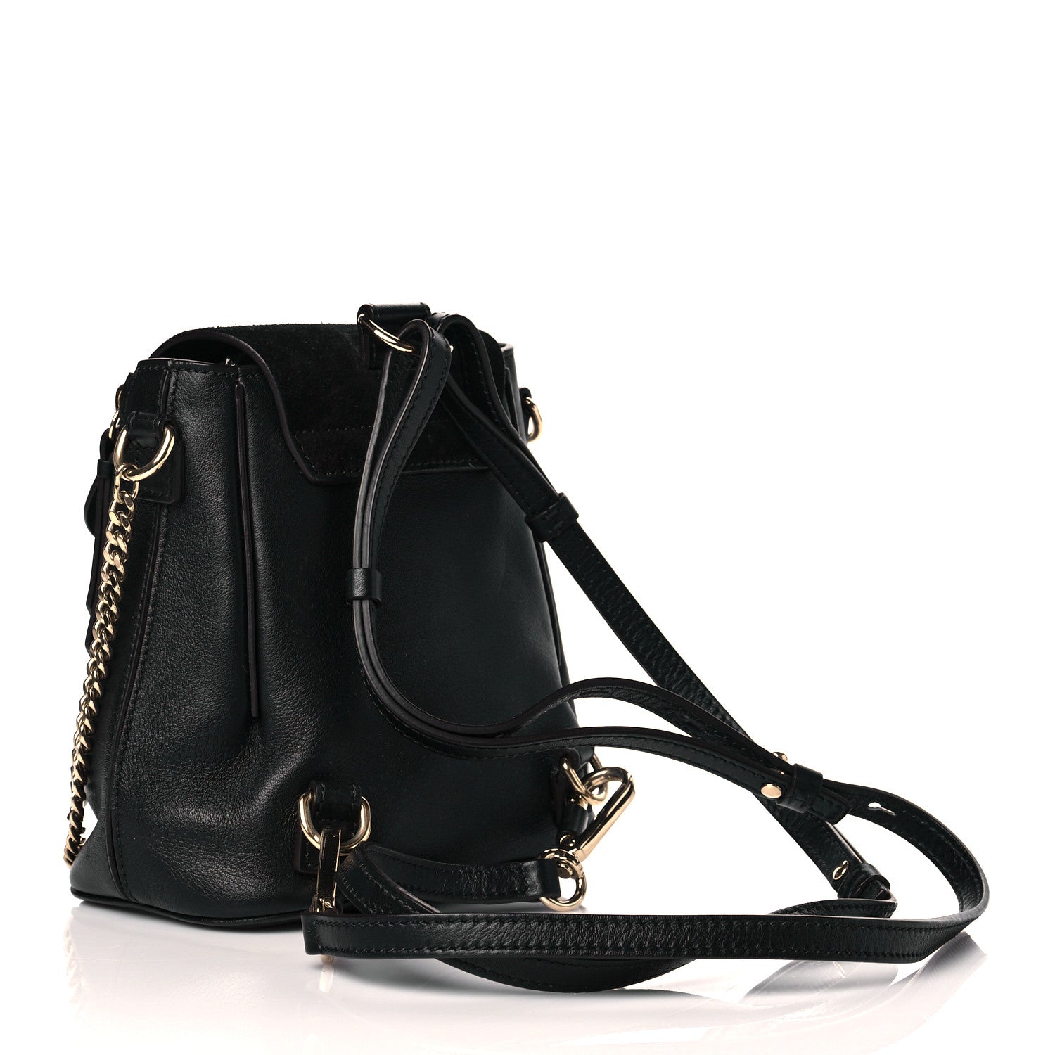 Chloe Suede Calfskin Mini Faye Backpack Black 3 of 11