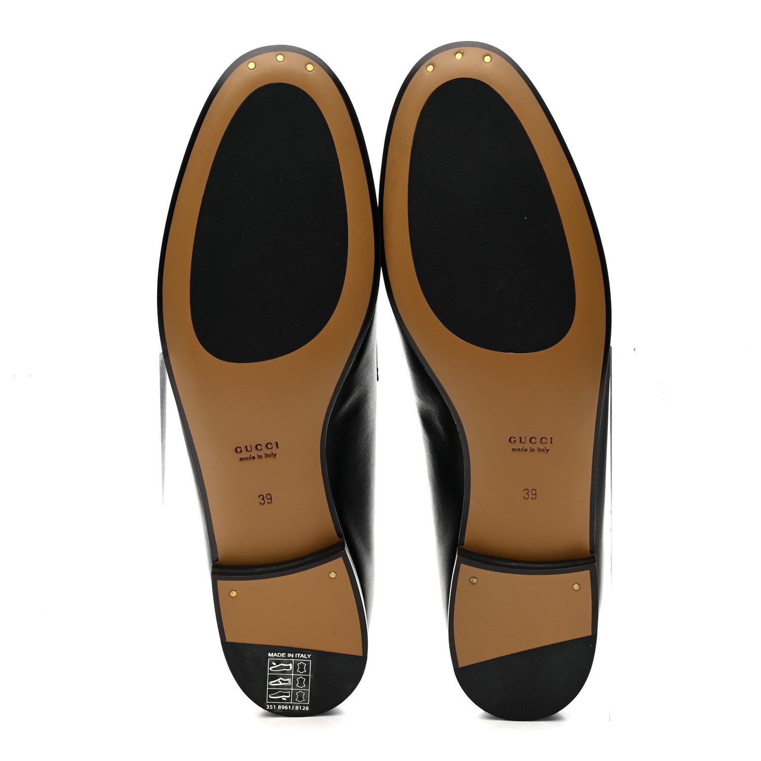 Gucci Calfskin Womens Jordaan Loafers 39 Black 6 of 10