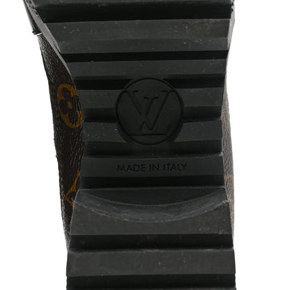 Louis Vuitton Suede Calfskin Monogram Laureate Platform Desert Boots 40 Black 6 of 7