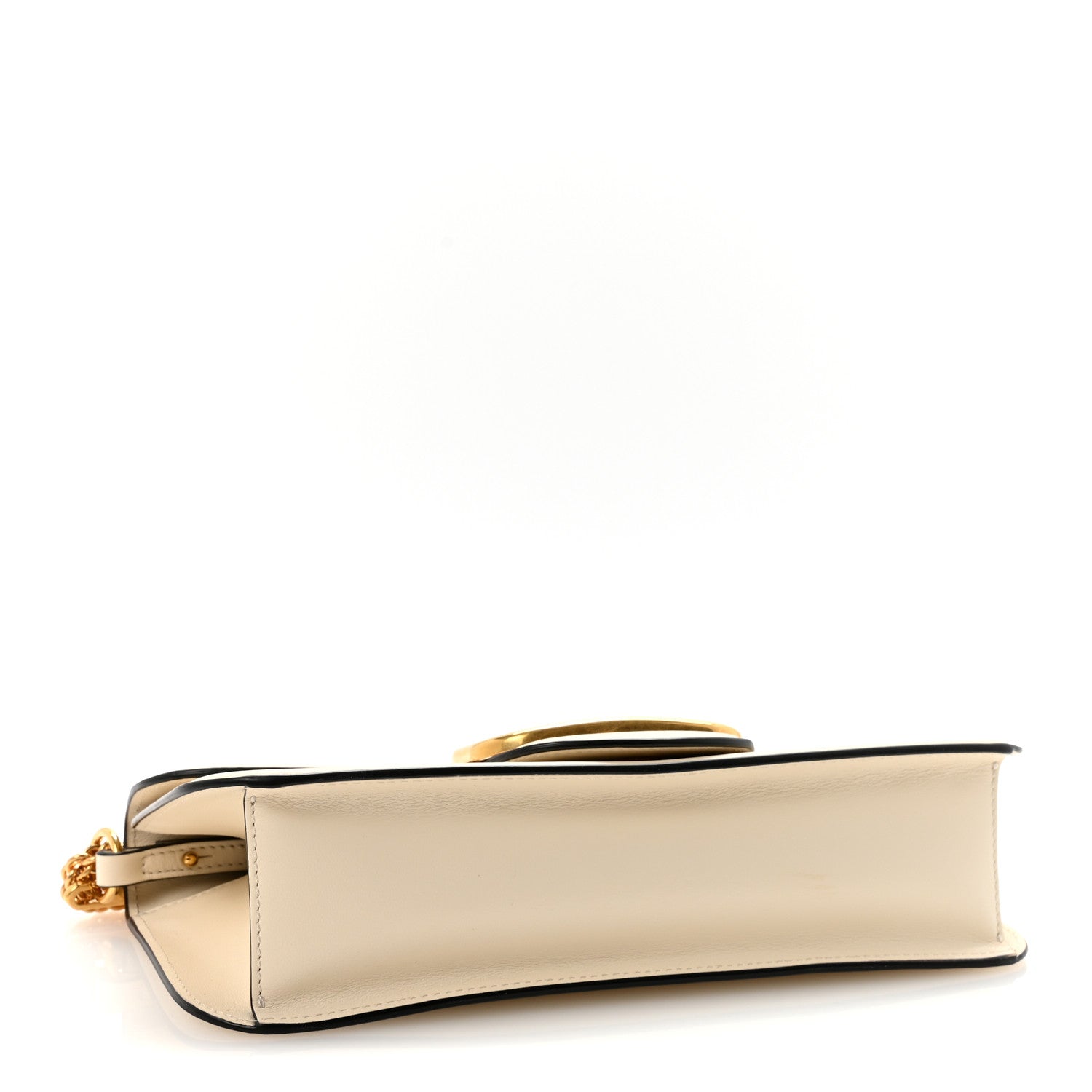 Valentino Garavani Calfskin Vlogo Loco Shoulder Bag Light Ivory 4 of 10
