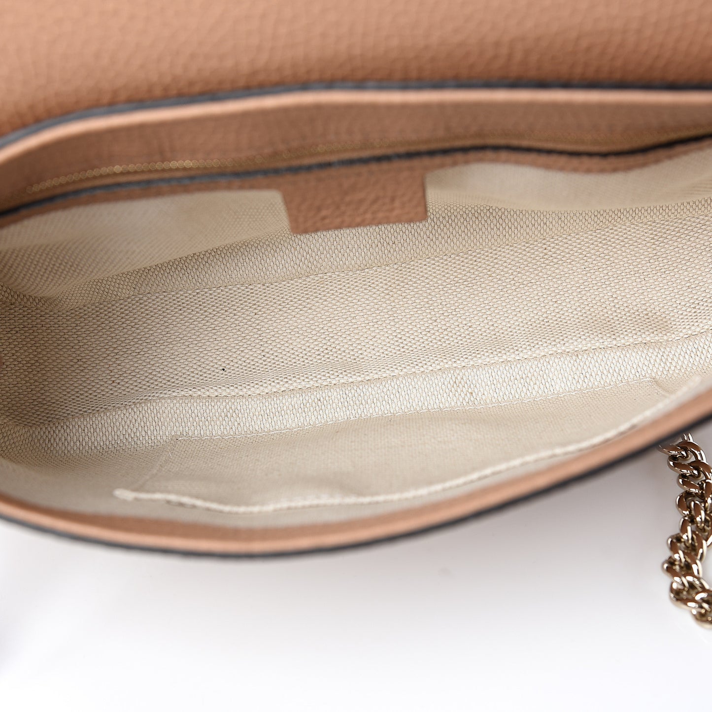 Pebbled Calfskin Medium Soho Flap Crossbody Camelia