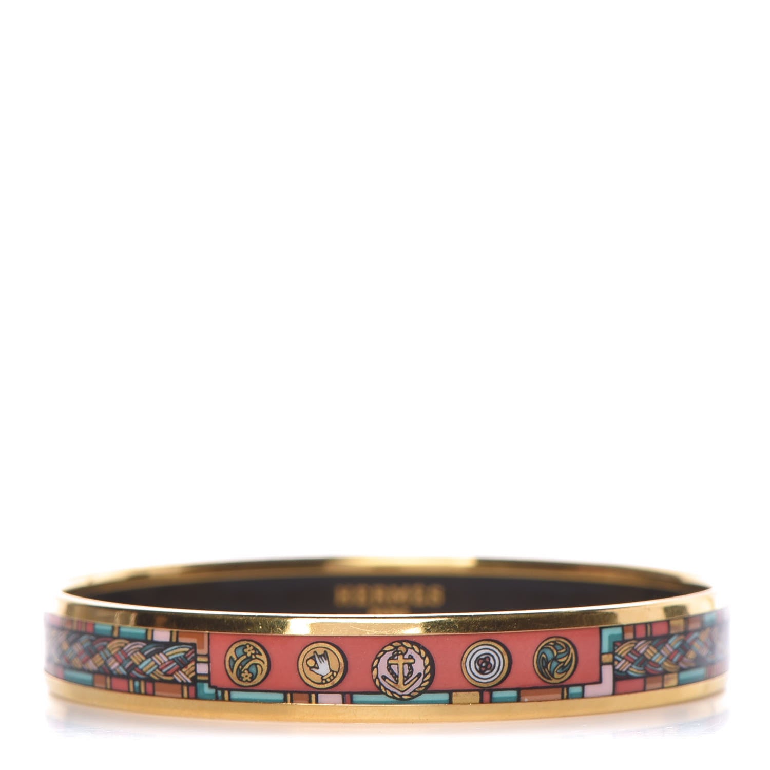Hermes Enamel Printed Narrow Bracelet 65 1 of 5