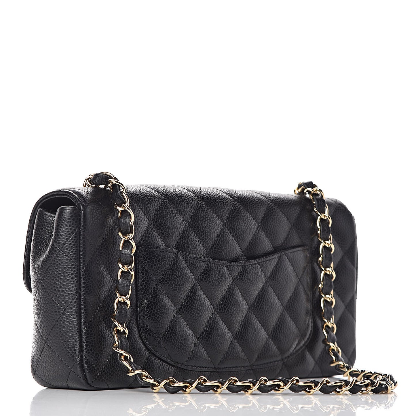 Caviar Quilted East West Flap Black
