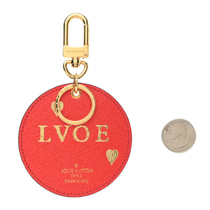 Louis Vuitton Monogram Jungle Dots Bag Charm Key Ring Coquelicot Denim 2 of 3