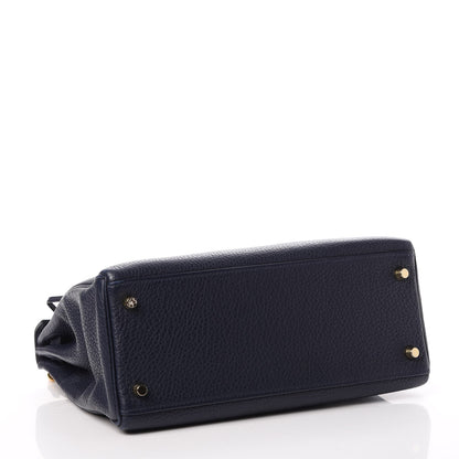Hermes Taurillon Clemence Kelly Retourne 28 Bleu Nuit 5 of 34