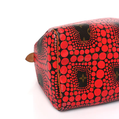 Louis Vuitton Monogram Kusama Town Speedy 30 Red 6 of 7