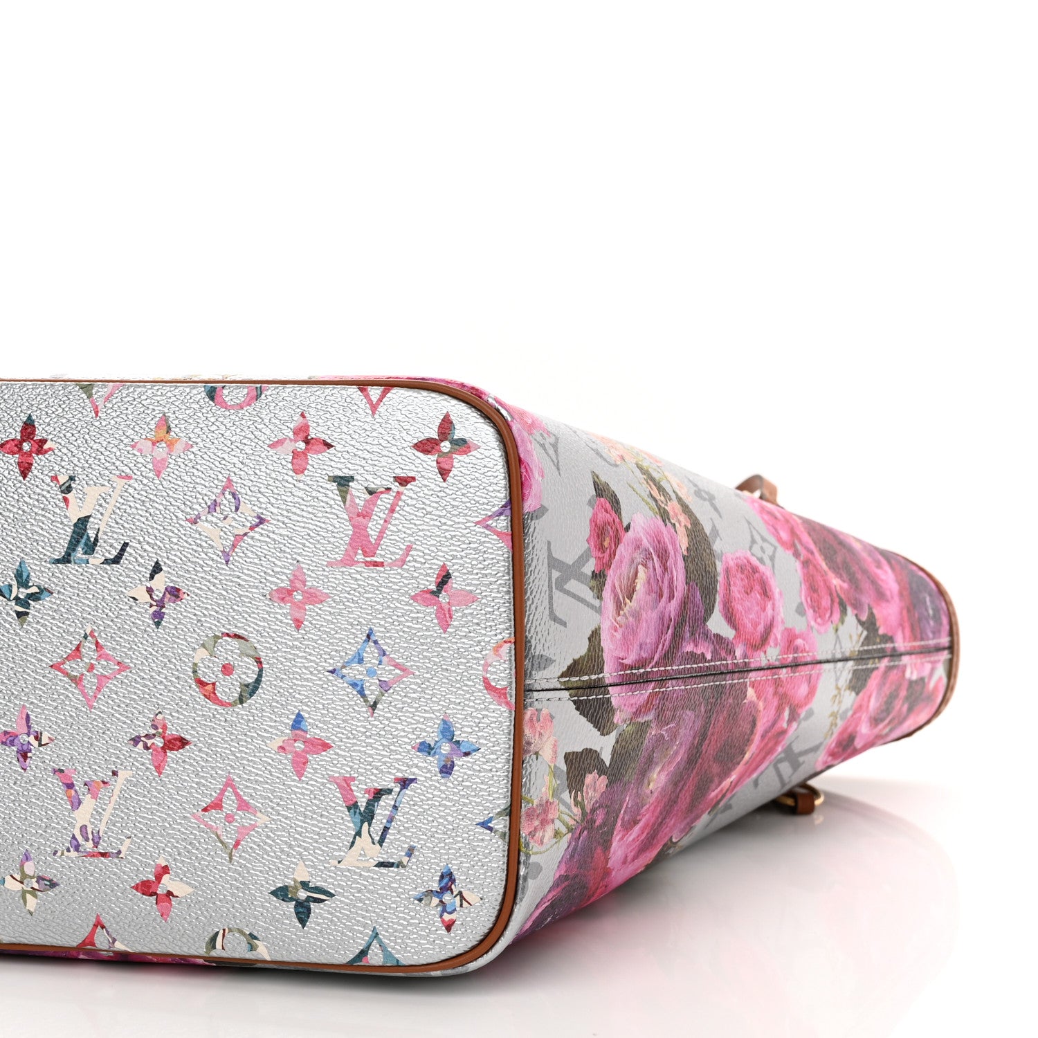 Louis Vuitton Metallic Monogram LV Garden Neverfull MM Silver 8 of 8