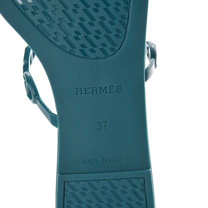 Hermes TPU Rivage Sandals 37 Vert d'Ete 6 of 7
