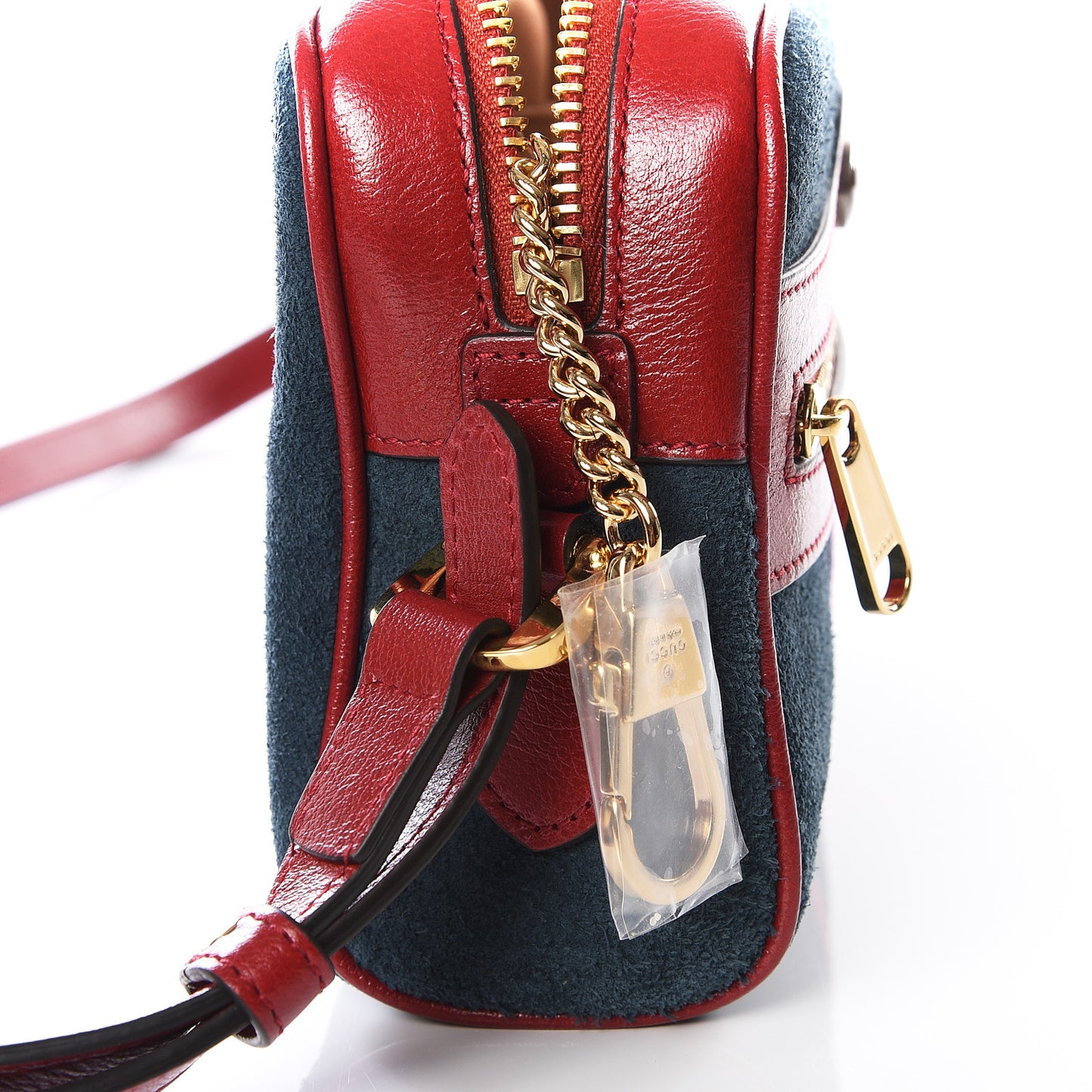 Suede Calfskin Web Mini Ophidia Shoulder Bag New Blue Romantic Cherry