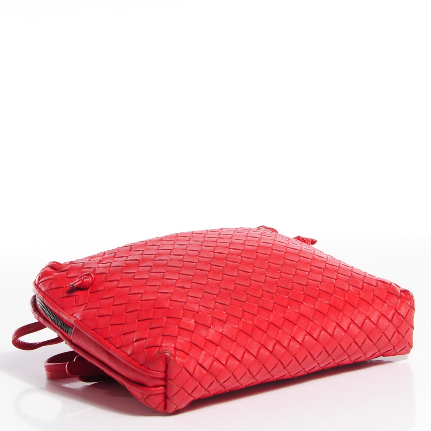 Nappa Intrecciato Pillow Crossbody Messenger Corniola