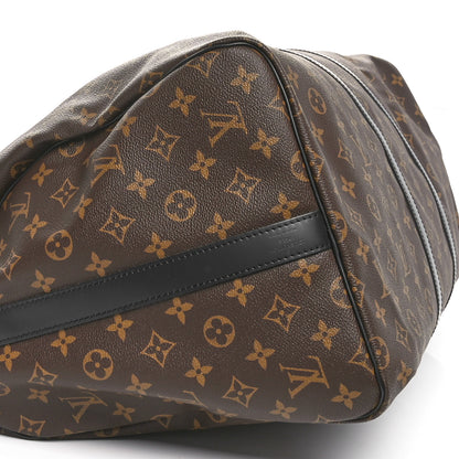 Louis Vuitton Monogram Macassar Keepall Bandouliere 55 8 of 9
