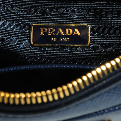 Prada Saffiano Mini Camera Crossbody Bleuette 6 of 8