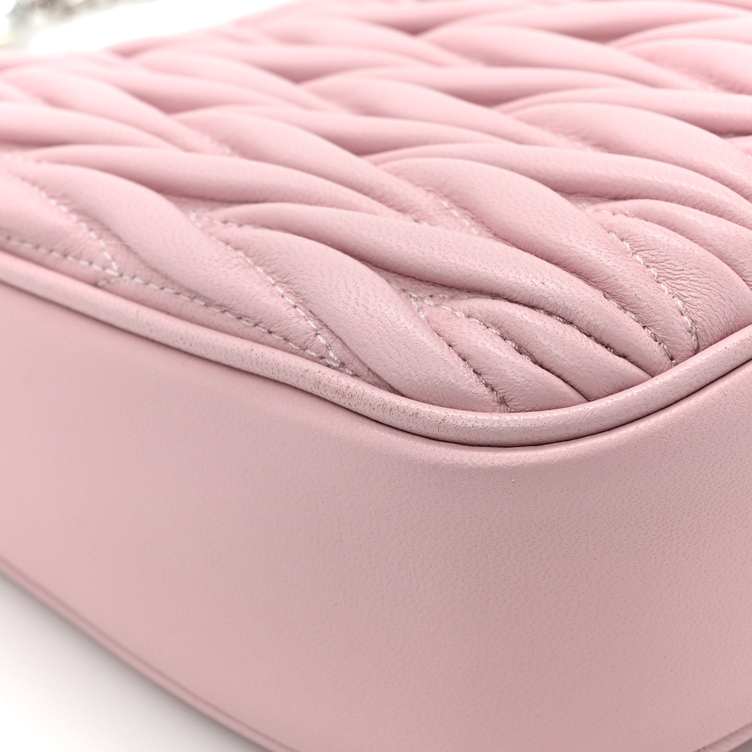 Miu Miu Nappa Matelasse Shoulder Bag Alabastro 8 of 8