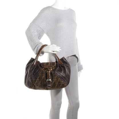 Fendi Zucca Nappa Nuvolata Vitello Tortuga Spy Tobacco Moro 2 of 9