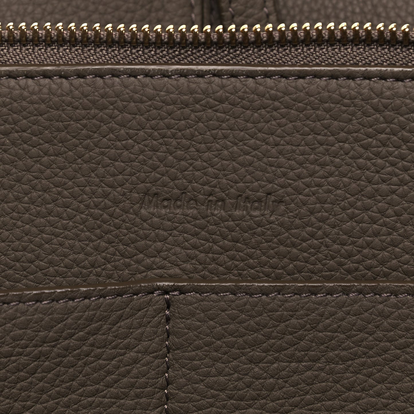 Baby Grained Calfskin Medium Tri-Fold Bag Taupe
