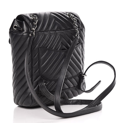 Chanel Lambskin Chevron Quilted Small Urban Spirit Backpack Black 3 of 10