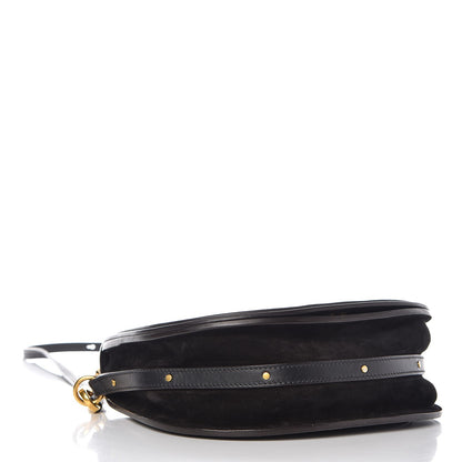Chloe Calfskin Suede Medium Nile Bracelet Bag Black 4 of 10