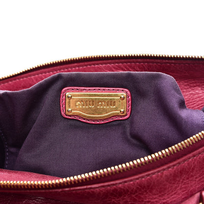 Miu Miu Vitello Lux Medium Bow Bag Fuchsia 7 of 18