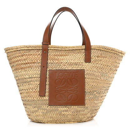 Loewe Raffia Large Basket Tote Bag Natural Tan 1 of 10