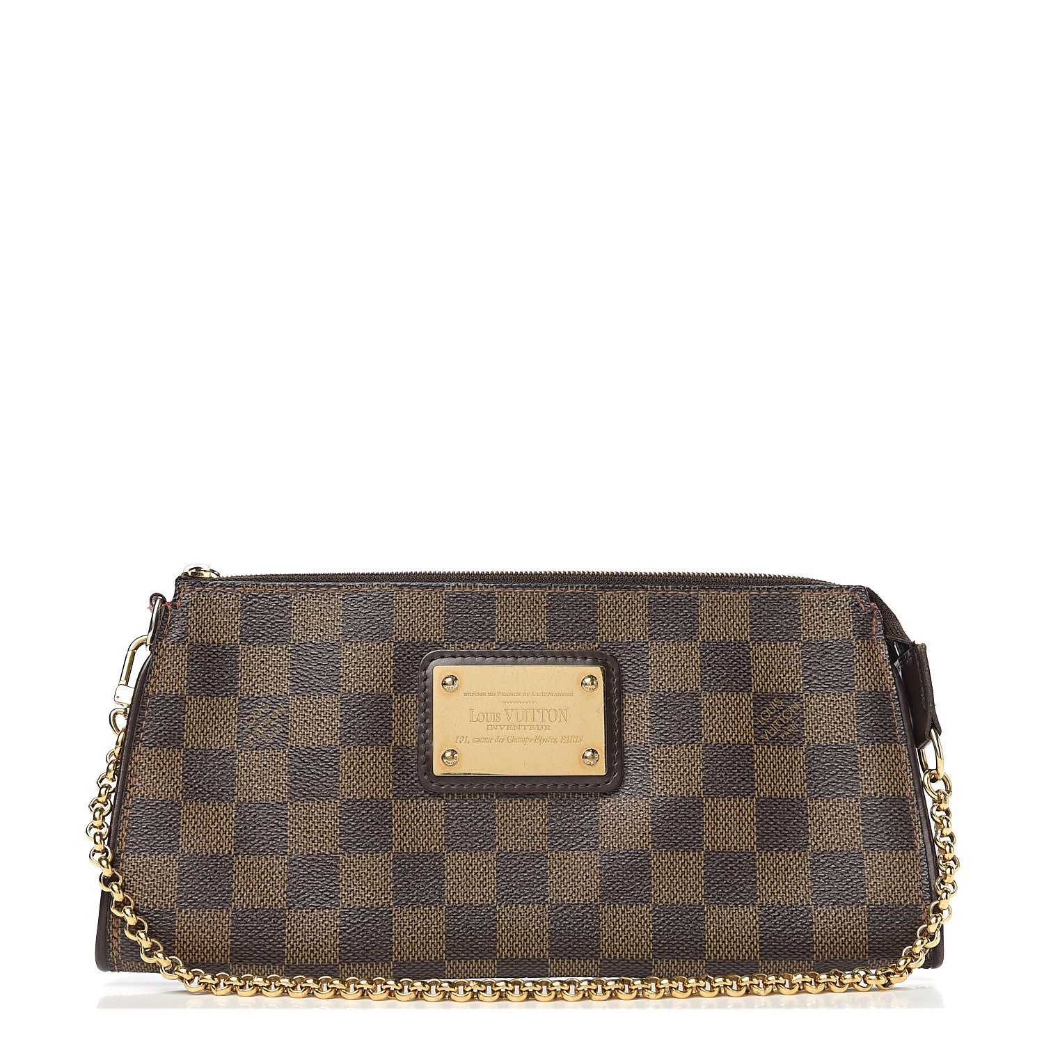 Louis Vuitton Damier Ebene Eva Clutch 1 of 9