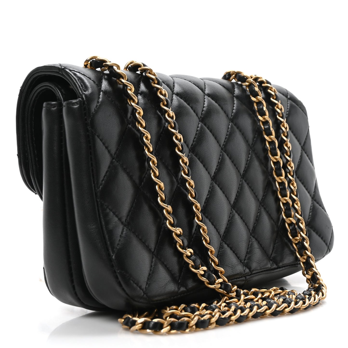 Lambskin Quilted Small CC Chic Flap Black