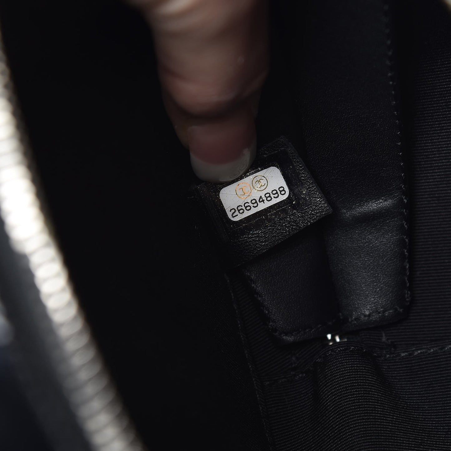 Patent Round As Earth Evening Bag Black