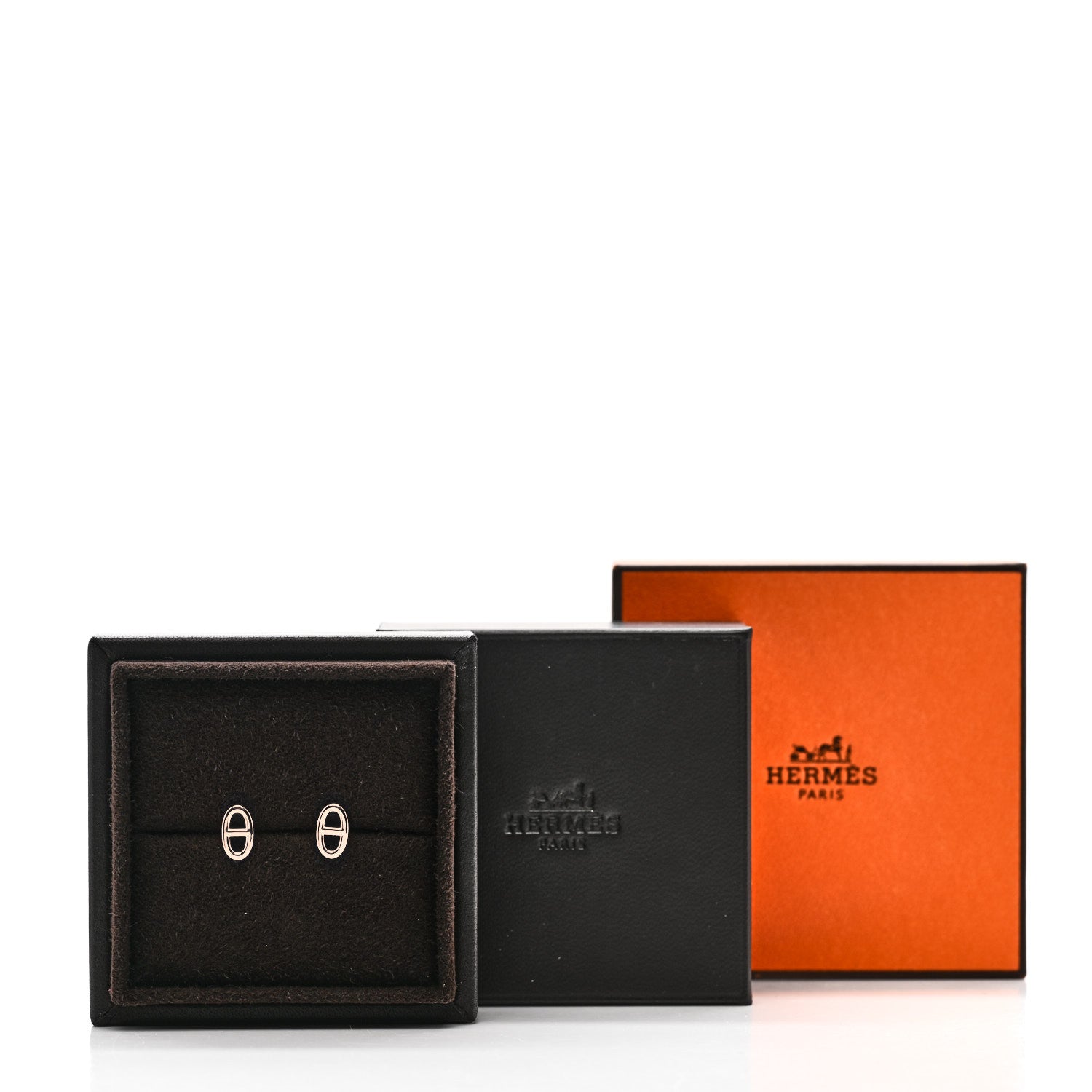 Hermes 18K Rose Gold TPM Farandole Stud Earrings 5 of 5