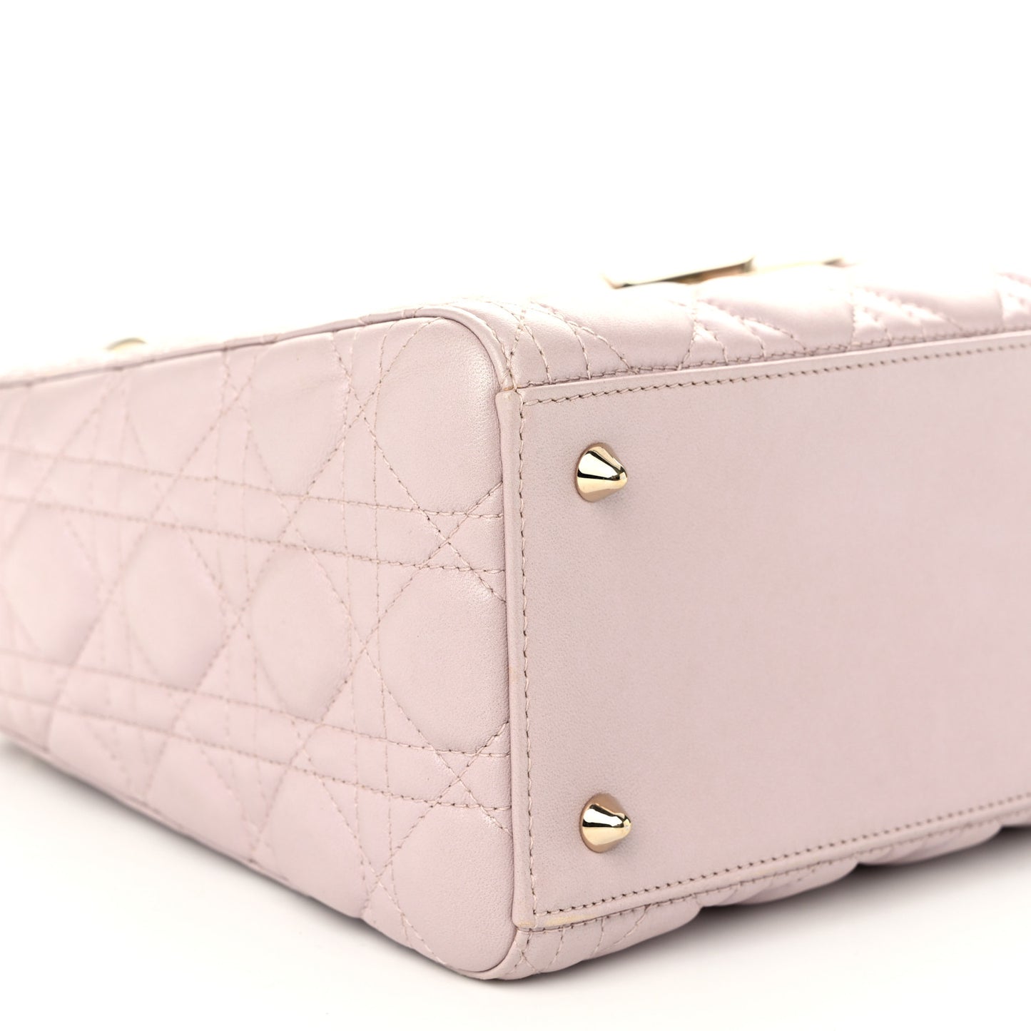 Pearly Lambskin Cannage Medium Lady Dior Lotus