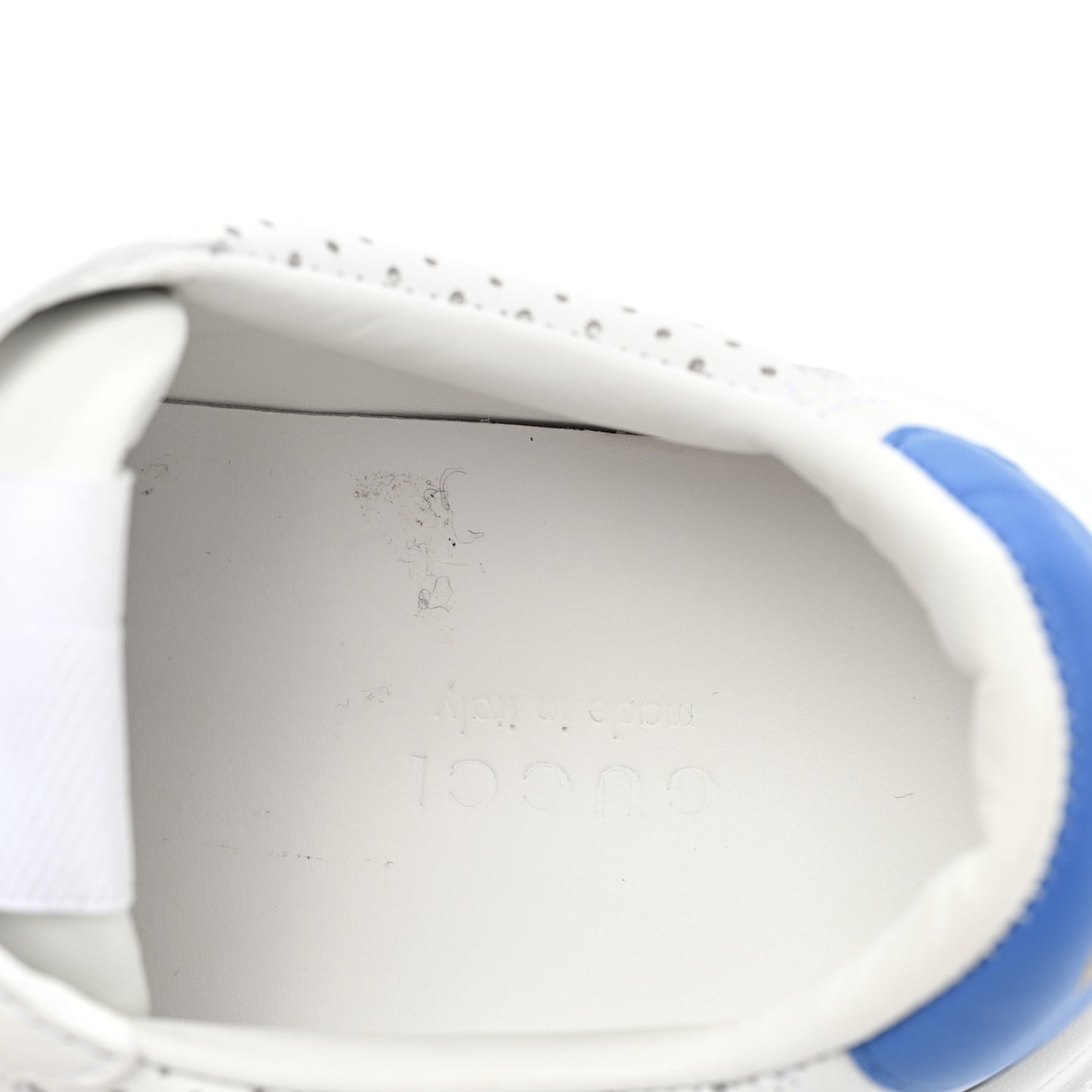 Calfskin Web Perforated Womens Platform 55mm Sneakers 37 White Bright Splash