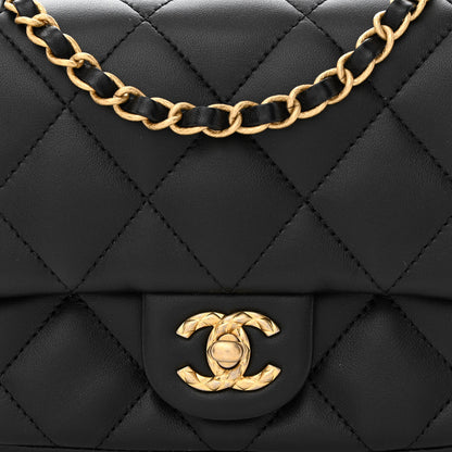 Chanel Lambskin Quilted CC Small Dynasty Flap Black 9 of 12