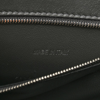 Balenciaga Shiny Calfskin Crocodile Embossed Small Hourglass Top Handle Bag Dark Grey 7 of 10