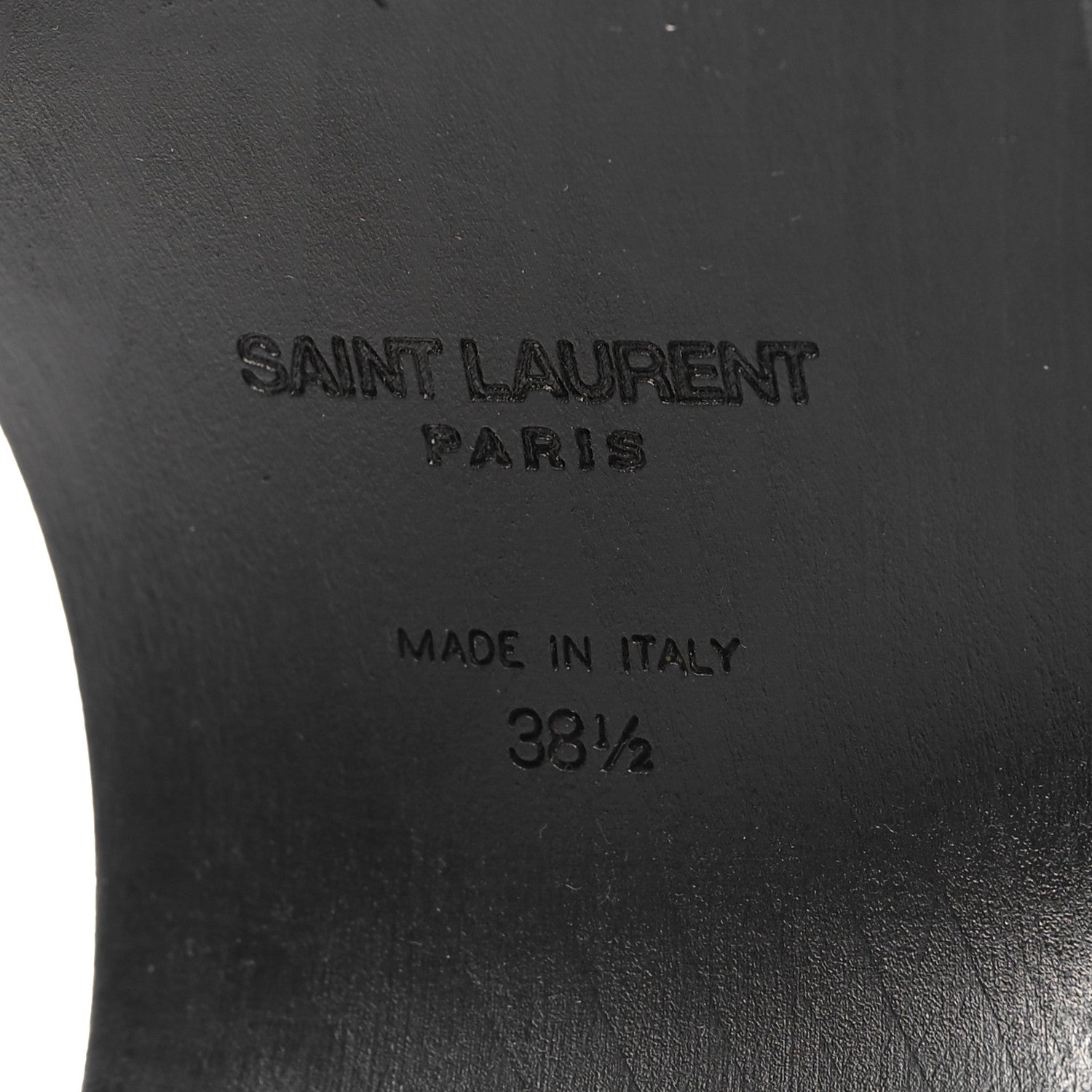 Saint Laurent Smooth Calfskin Le Maillon Clogs 38.5 Black 7 of 9
