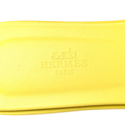 Hermes Epsom Oran Sandals 39.5 Jaune Curcuma 8 of 9