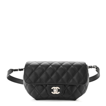Chanel Calfskin Quilted CC Uniform Flap Belt Bag Black 1 of 11
