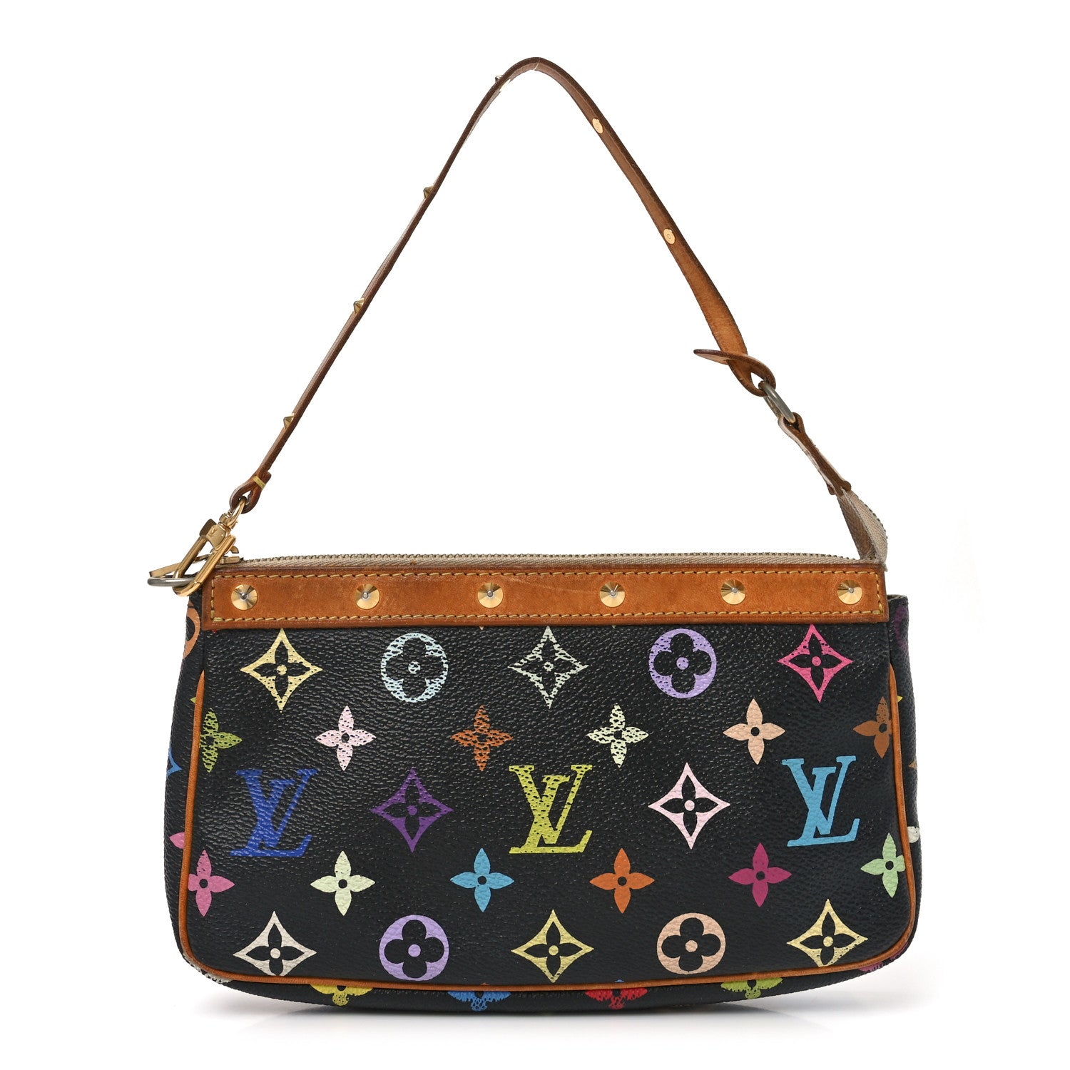 Louis Vuitton Monogram Multicolor Pochette Accessories Black 1 of 10